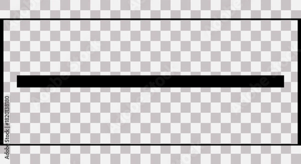 Obraz Simple black horizontal line on transparent background
