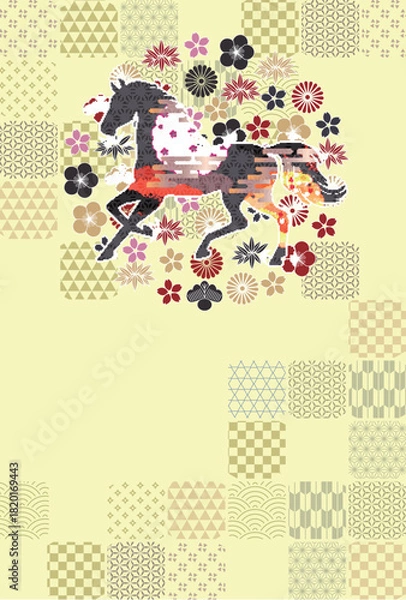 Obraz 午　年賀状　干支　背景