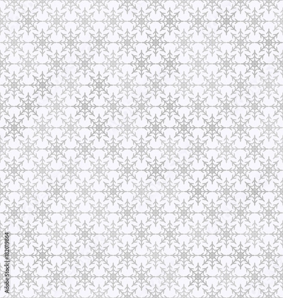 Fototapeta Gray snowflake pattern. Seamless vector