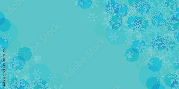 Obraz 雪　クリスマス　冬　和柄　背景	