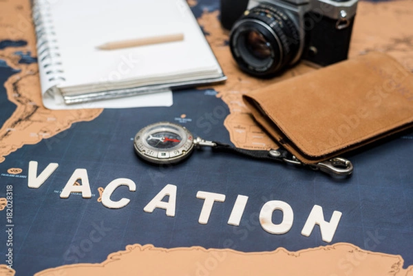 Obraz trip planning with 'vacation' word