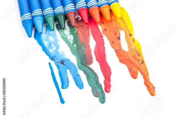Obraz crayons melted art