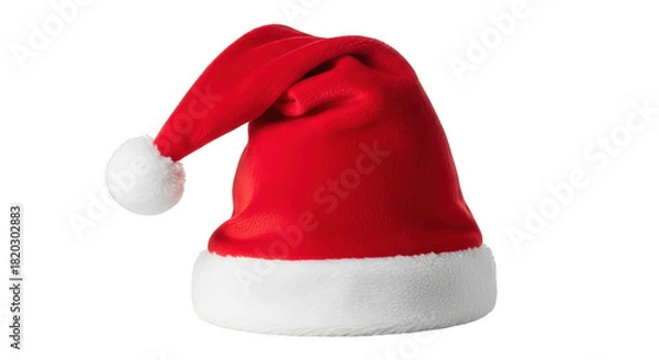 Obraz Red santa hat isolated on transparent background