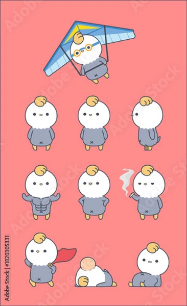 Fototapeta 卡通IP-灰鸡鸭