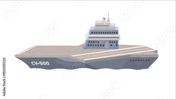 Fototapeta 卡通二战-航空母舰