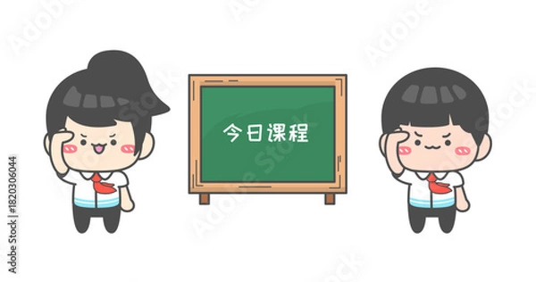 Fototapeta 卡通少年先锋队