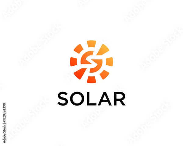 Obraz Solar energy logo
