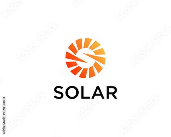 Obraz Solar energy logo