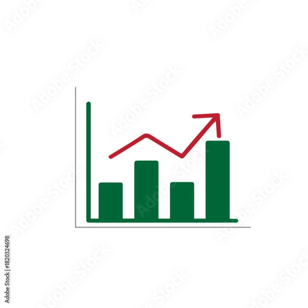 Obraz Growing Bar Chart Analysis