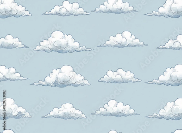 Obraz clouds seamless pattern