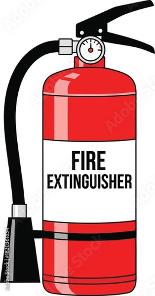 Obraz fire extinguisher on white background