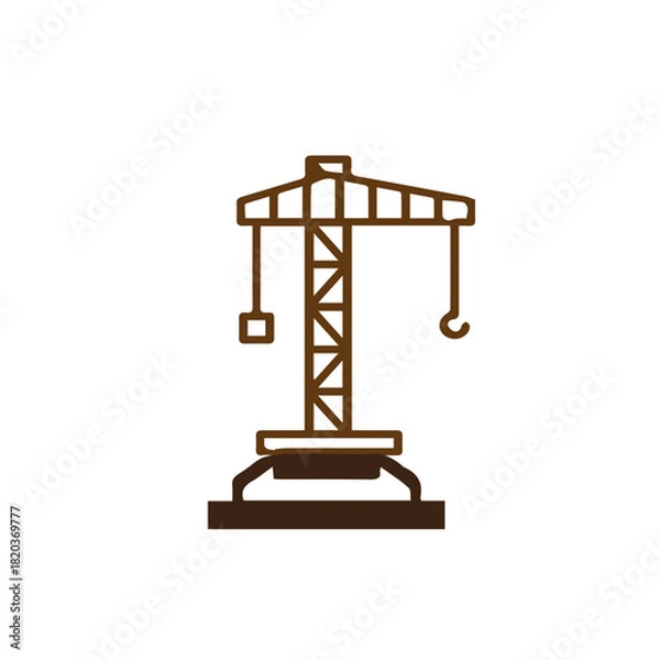 Obraz Tower crane icon illustration