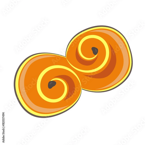 Obraz Clip art saffron bun, vector