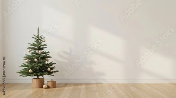 Obraz Simple Pine Tree Holiday Scene
