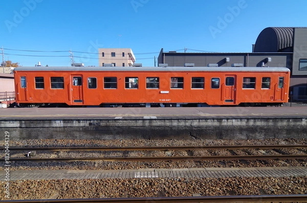 Obraz 真岡駅の古い気動車