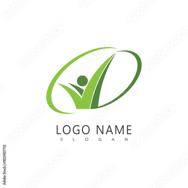 Obraz Grass logo vector and symbol design