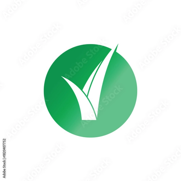 Obraz Grass logo vector and symbol design