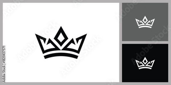 Obraz Minimalist Line Art Crown Icon for Premium Brand Identity