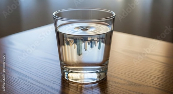 Fototapeta The Overflowing Mind: Visual Metaphor for Stress Management