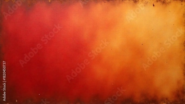 Fototapeta Abstract gradient background with red and orange colors with grunge border