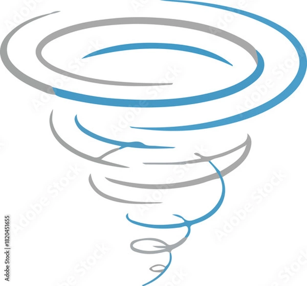 Fototapeta The icon is an abstract tornado