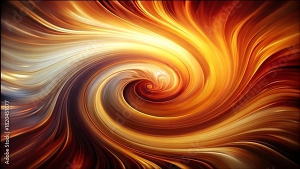 Fototapeta Abstract spiral of warm colors creates a mesmerizing and dynamic effect