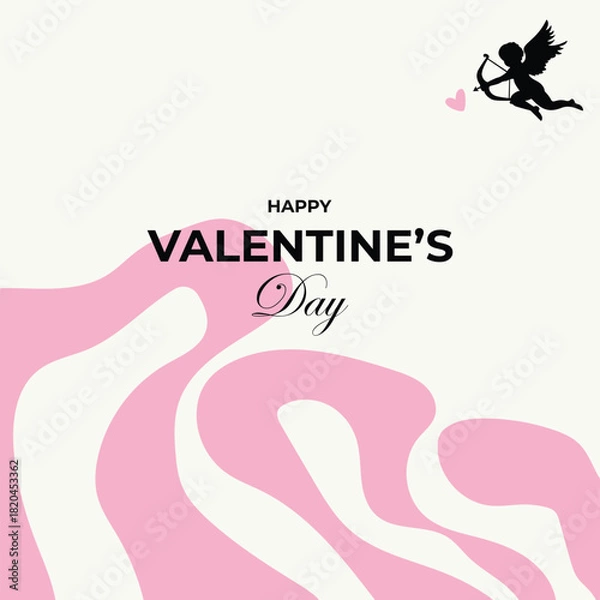 Obraz Happy Valentines Day templates for social media posts, cover, poster, banners, marketing, sales promotion and card design. Vector backgrounds.