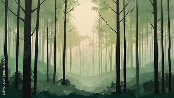 Obraz Forest Light Calm