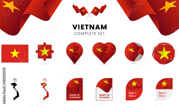 Obraz Vietnam complete set. Vector illustration.