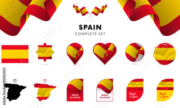 Obraz Spain complete set. Vector illustration.