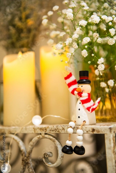 Fototapeta クリスマスツリーと飾り