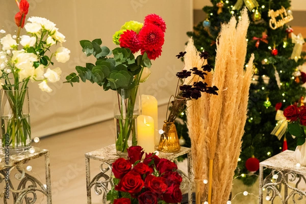 Fototapeta クリスマスツリーのある風景