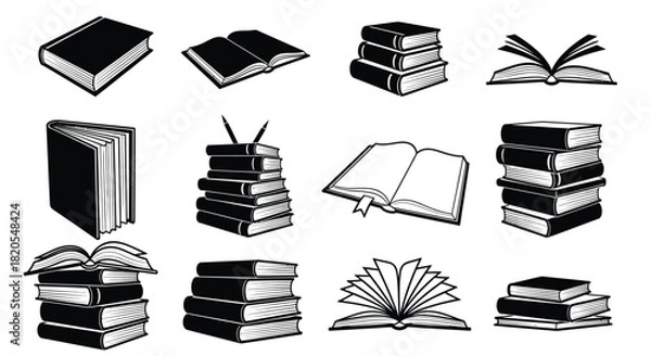 Fototapeta Book vector graphics collection education reading study library