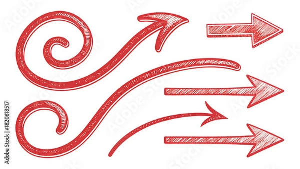 Fototapeta set of arrows on transparent background