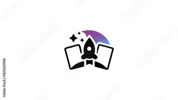 Fototapeta Vibrant gradient background with floating colorful pitch cards ideal for presentations advertisements and digital marketing campaigns