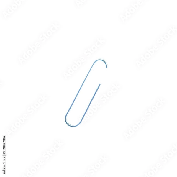 Fototapeta Soft Sky Blue Paperclip - Minimal Style Isolated