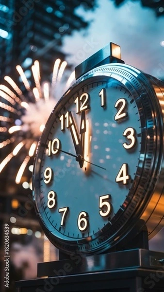 Obraz Countdown Clock with Fireworks