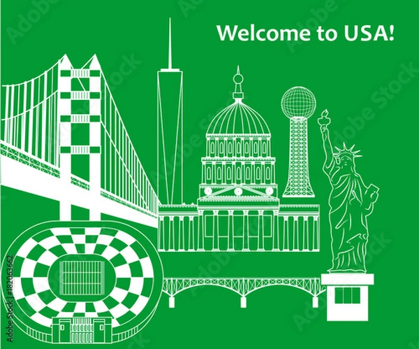 Obraz welcome to USA