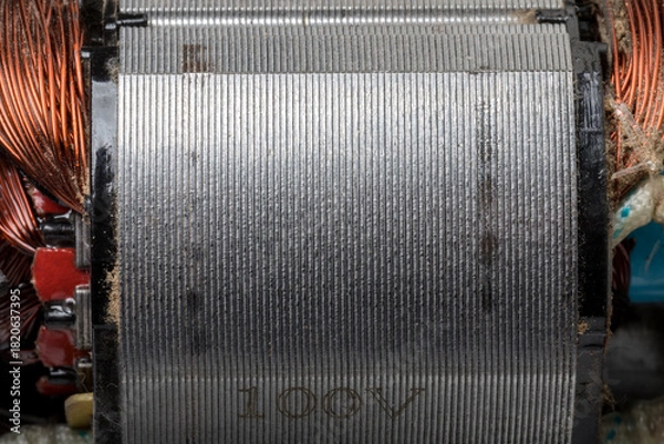 Obraz 電気モーターの固定子部分