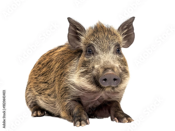 Obraz wild boar portrait on white background