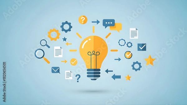 Obraz A bright, colorful abstract backdrop for a creative business design concept collection; an artistic idea for education, class, or back to school background