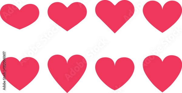 Obraz ハート アイコン セット / Heart Icon Set – 愛・恋・メッセージ・バレンタイン素材