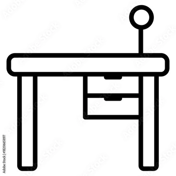 Obraz Desk vector line icon design