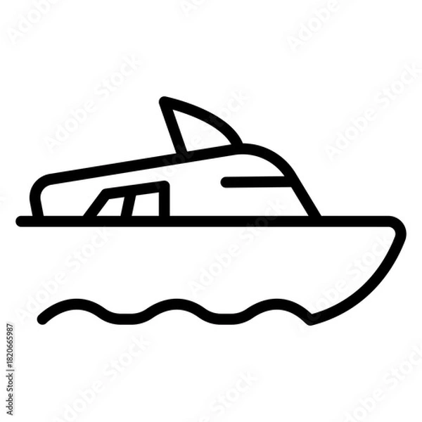 Fototapeta Getaway vector line icon design