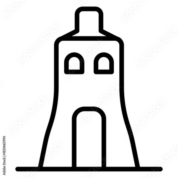 Obraz Hall vector line icon design