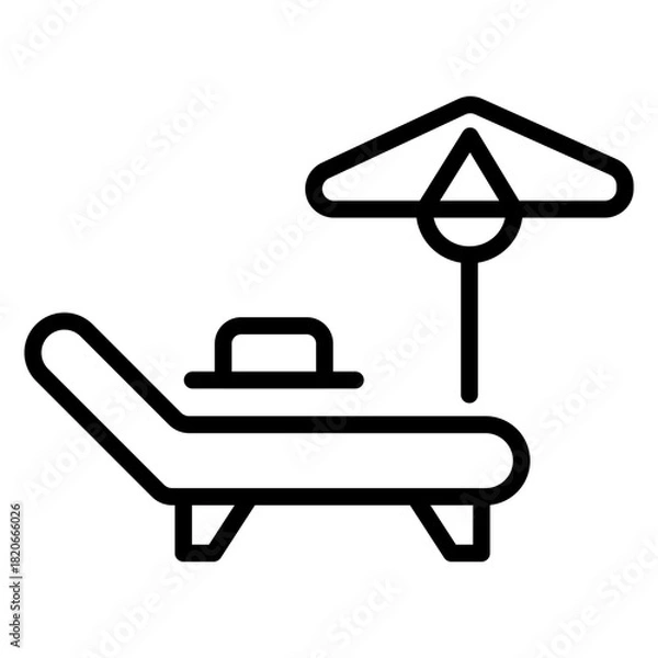 Obraz Holiday vector line icon design