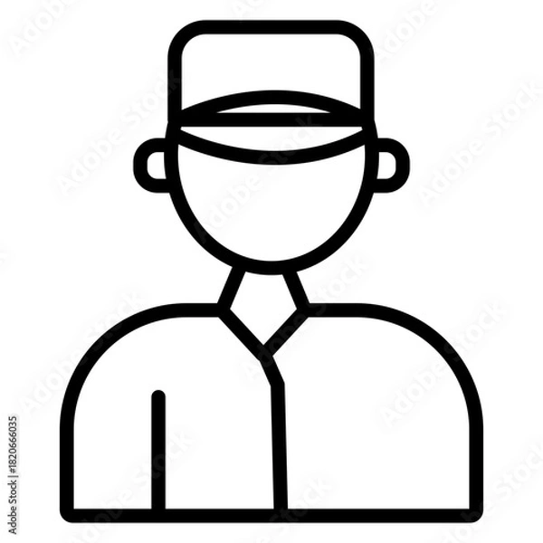 Fototapeta Hotelier vector line icon design