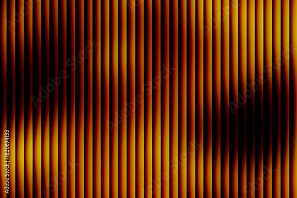 Obraz Abstract orange and gold vertical stripes background, modern yellow metallic gradient lines texture, fiery heat wave pattern for vibrant wallpaper or luxury design