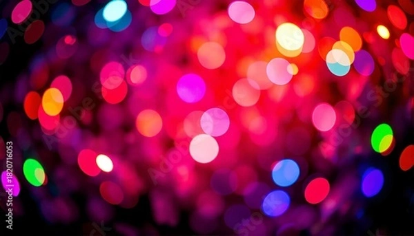 Fototapeta Red Abstract Christmas Background with Snowflakes and Ornaments