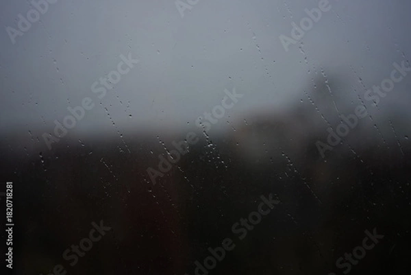 Obraz rain drops on window